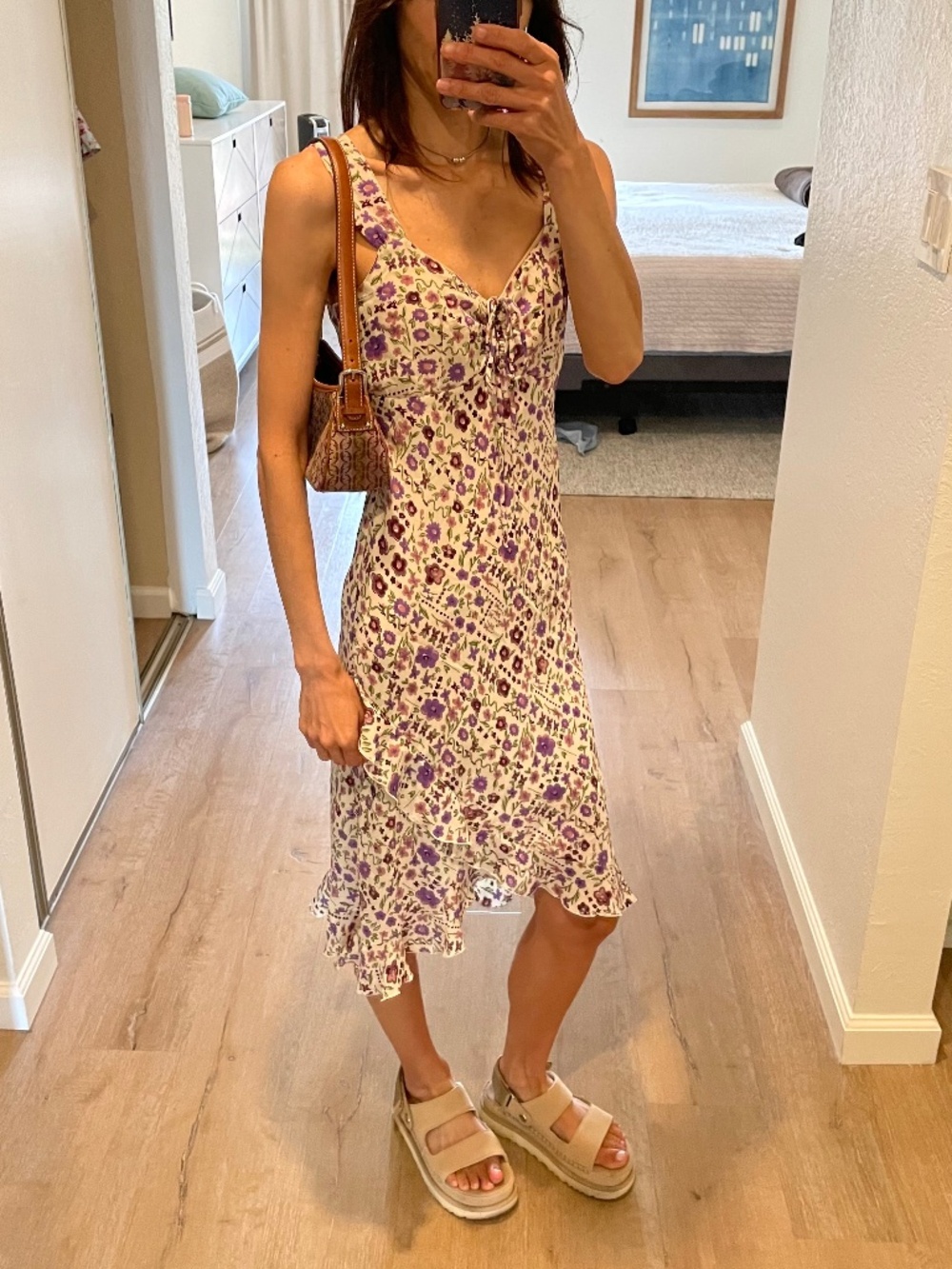 Vintage purple floral dress
